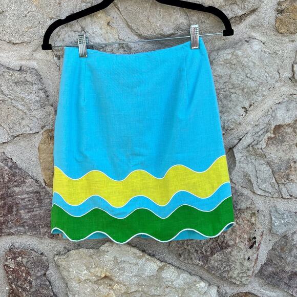 Vintage 70s Q - SKIRT Leon levin skort skirt size 2 - Picture 2 of 8